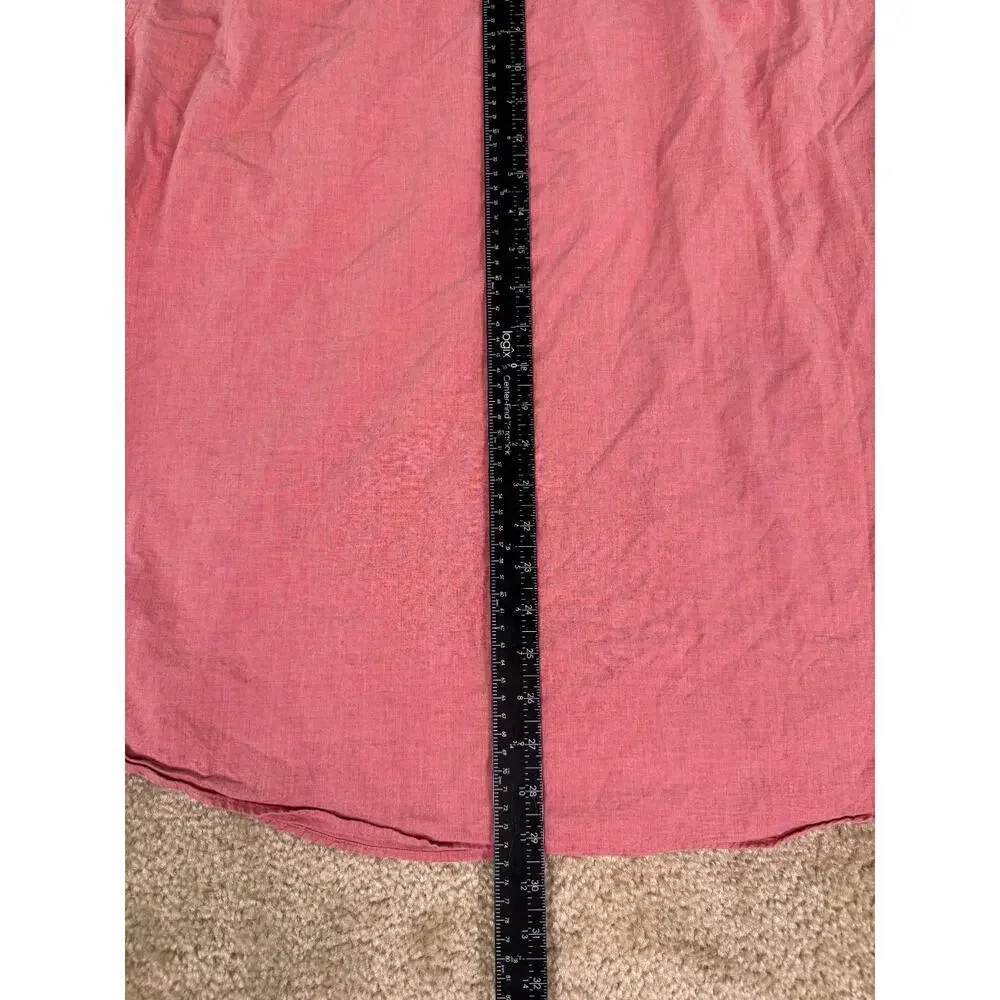 J.CREW SEWN FOR SLIM FIT 100% COTTON SHIRTING RED SHIRT SIZE XL D746